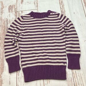 American Eagle Outfitters Knit Sweater Purple & White Striped Sz XSmall